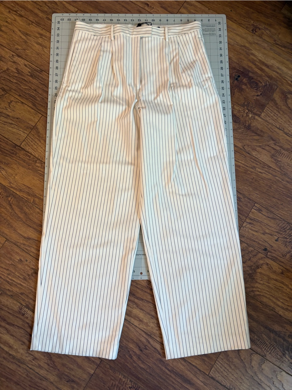 Rag & Bone Marianna Ponte Pant XL Ivory Stripe Wide Leg High Rise NWT $358